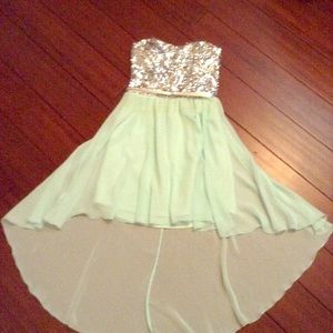 Sequined High-Low Dress